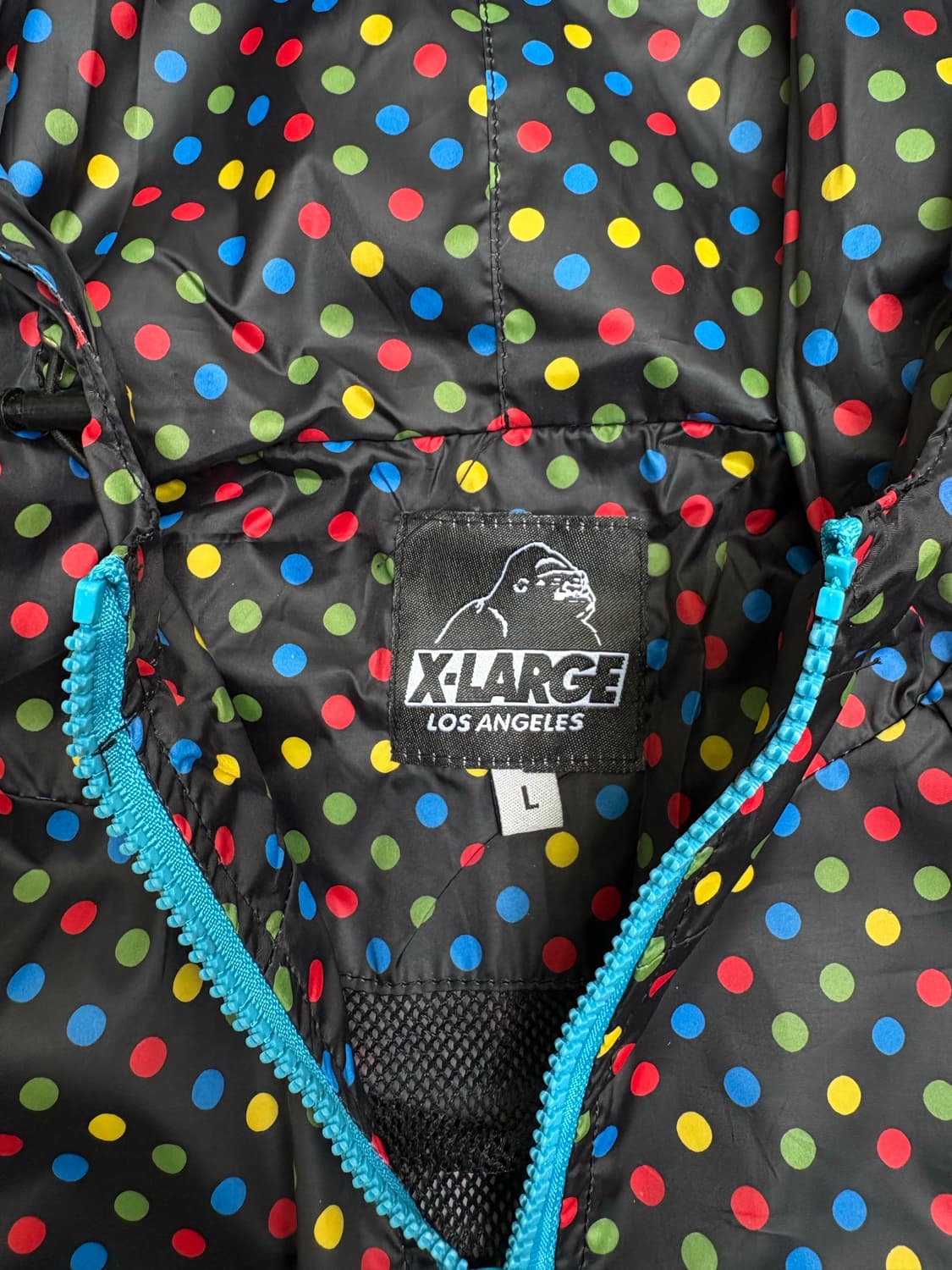 X-LARGE 엑스라지 도트 땡땡이 바람막이 새상품 M,L 상품이미지10