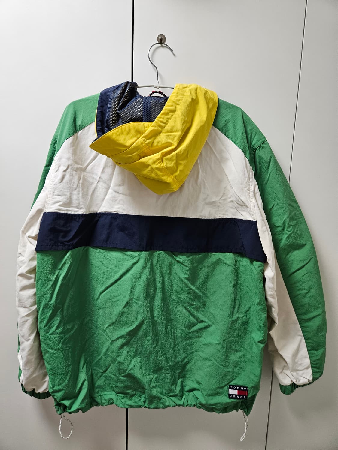 타미힐피거 남성 컬러블록 로고 아노락 후드 자켓(급처) 상품이미지2