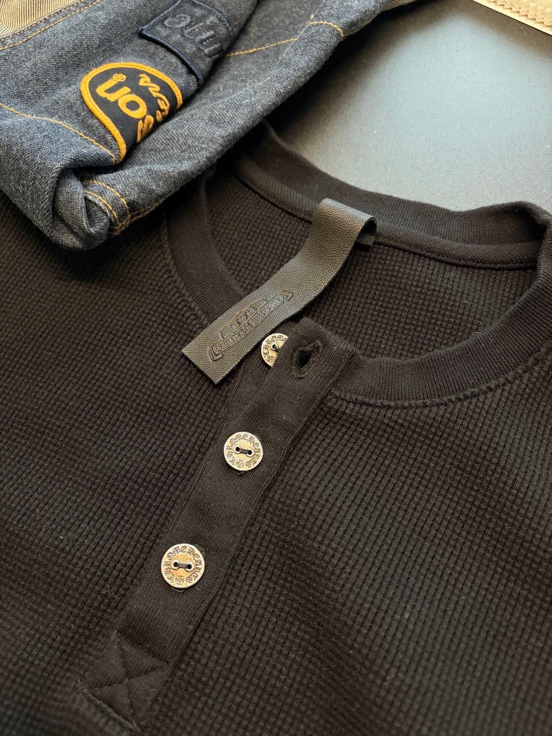 크롬하츠 세메터리 헨리넥 와플 니트 XL 상품이미지2