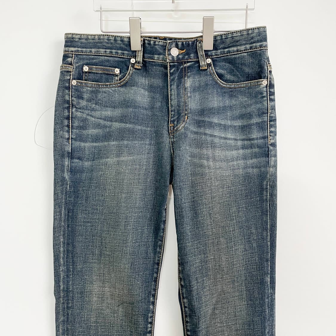 A2 피스워커(Piece Worker) 슬림 핏 워싱 데님 팬츠 32청 상품이미지2