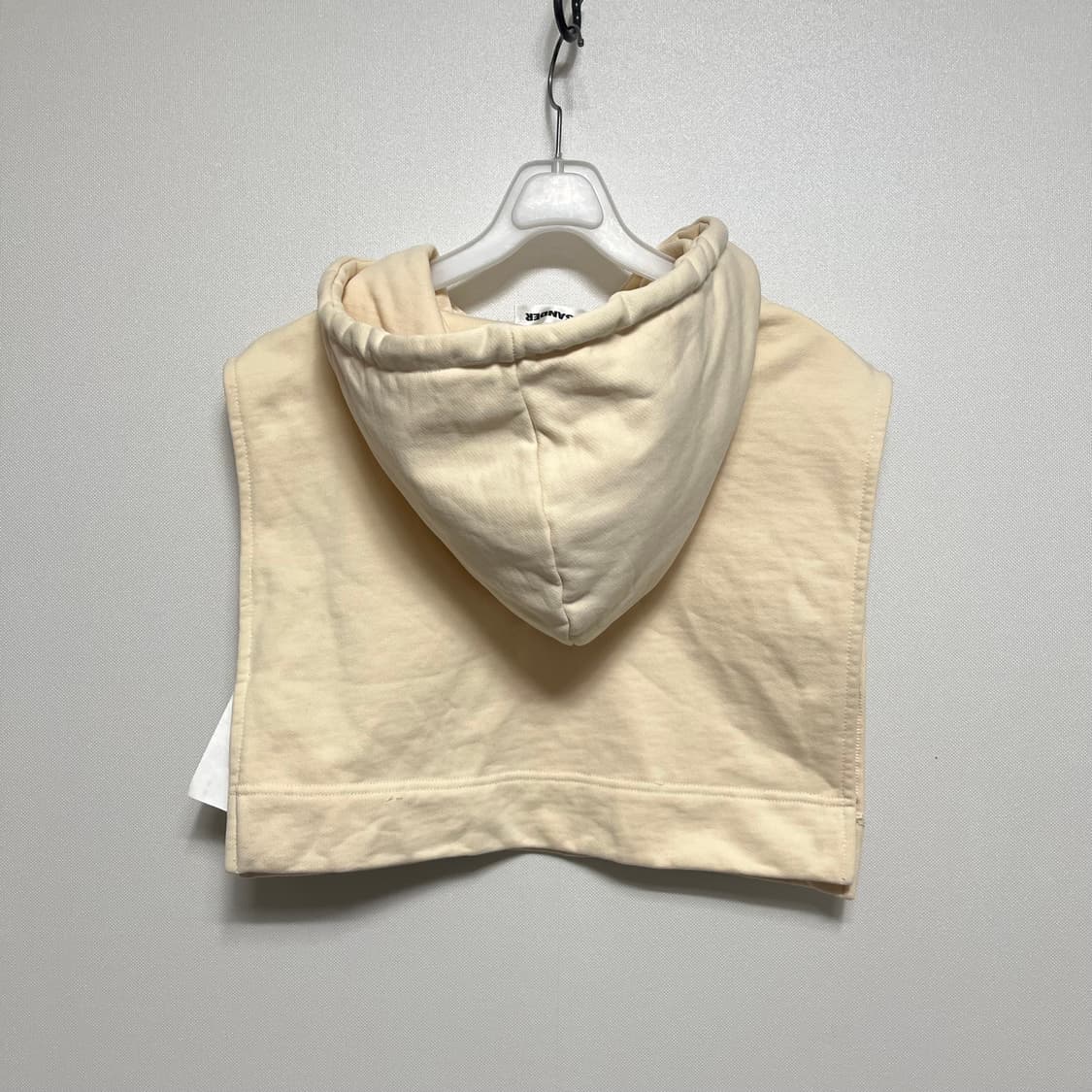 질샌더 로고 크롭 후드 아이보리 m 상품이미지6