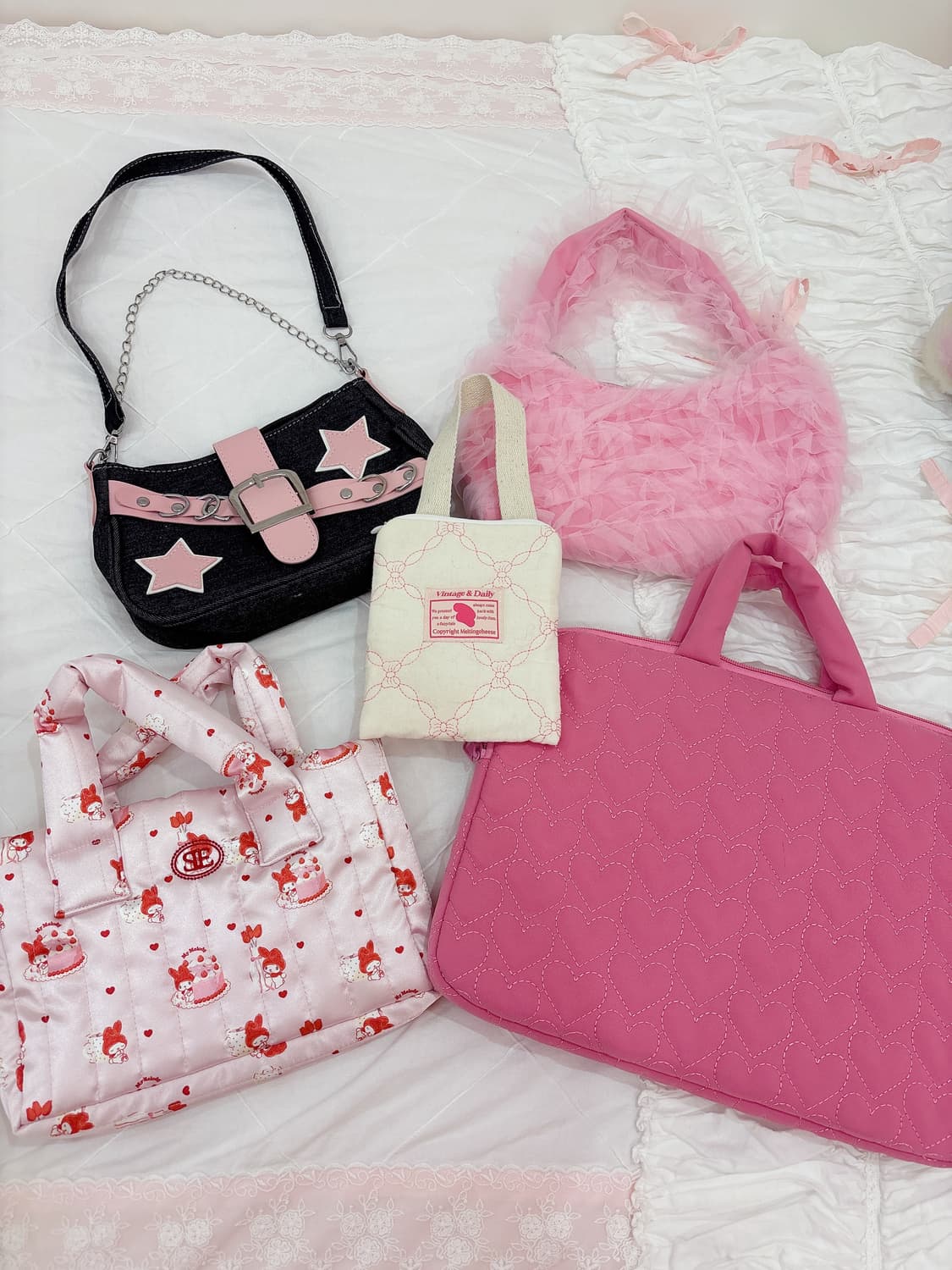 핑크템 가방 5개 상품이미지1