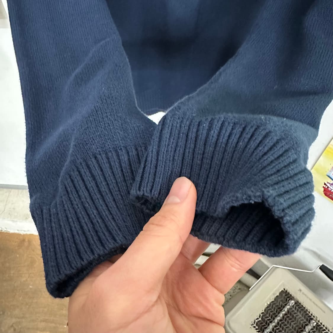 90’s 폴로 네이비 코튼 니트 상품이미지3