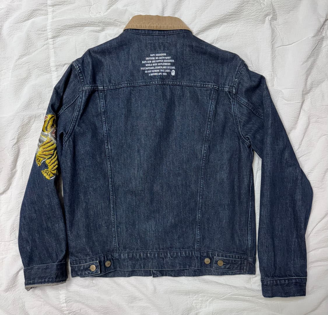 베이프 타이거 와이드 데님 자켓 인디고 상품이미지8