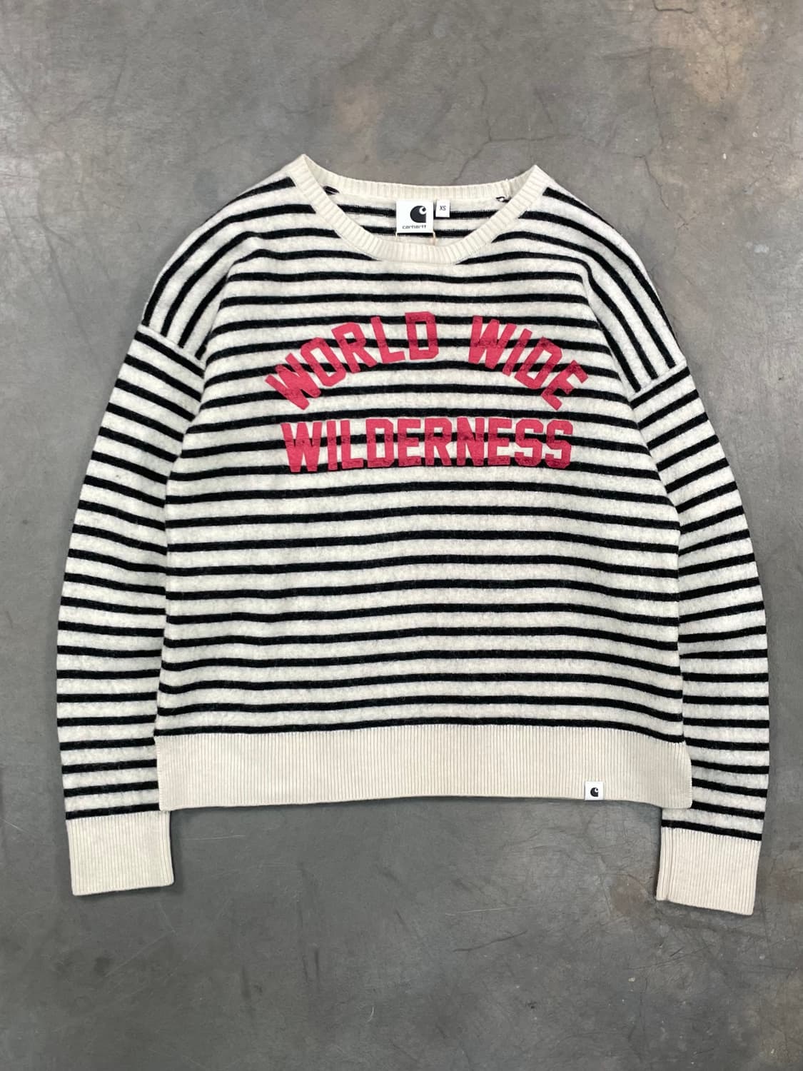 칼하트 스펠아웃 스트라이프 니트 상품이미지1