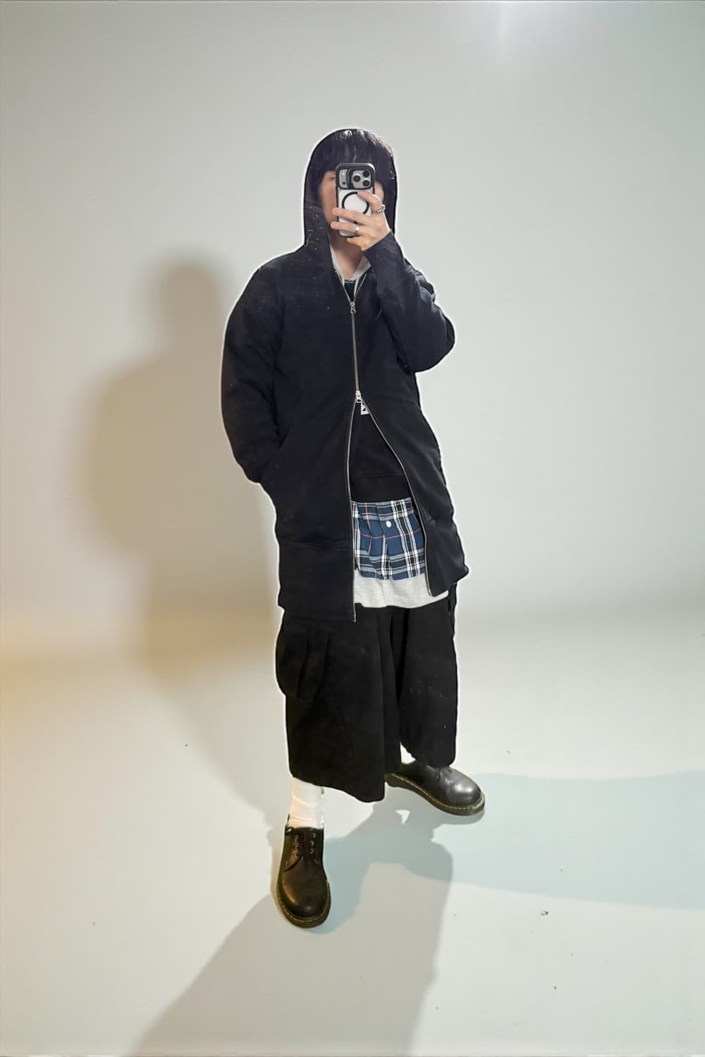 마르지엘라 MM6 레이어드 롱 후드 집업  상품이미지2