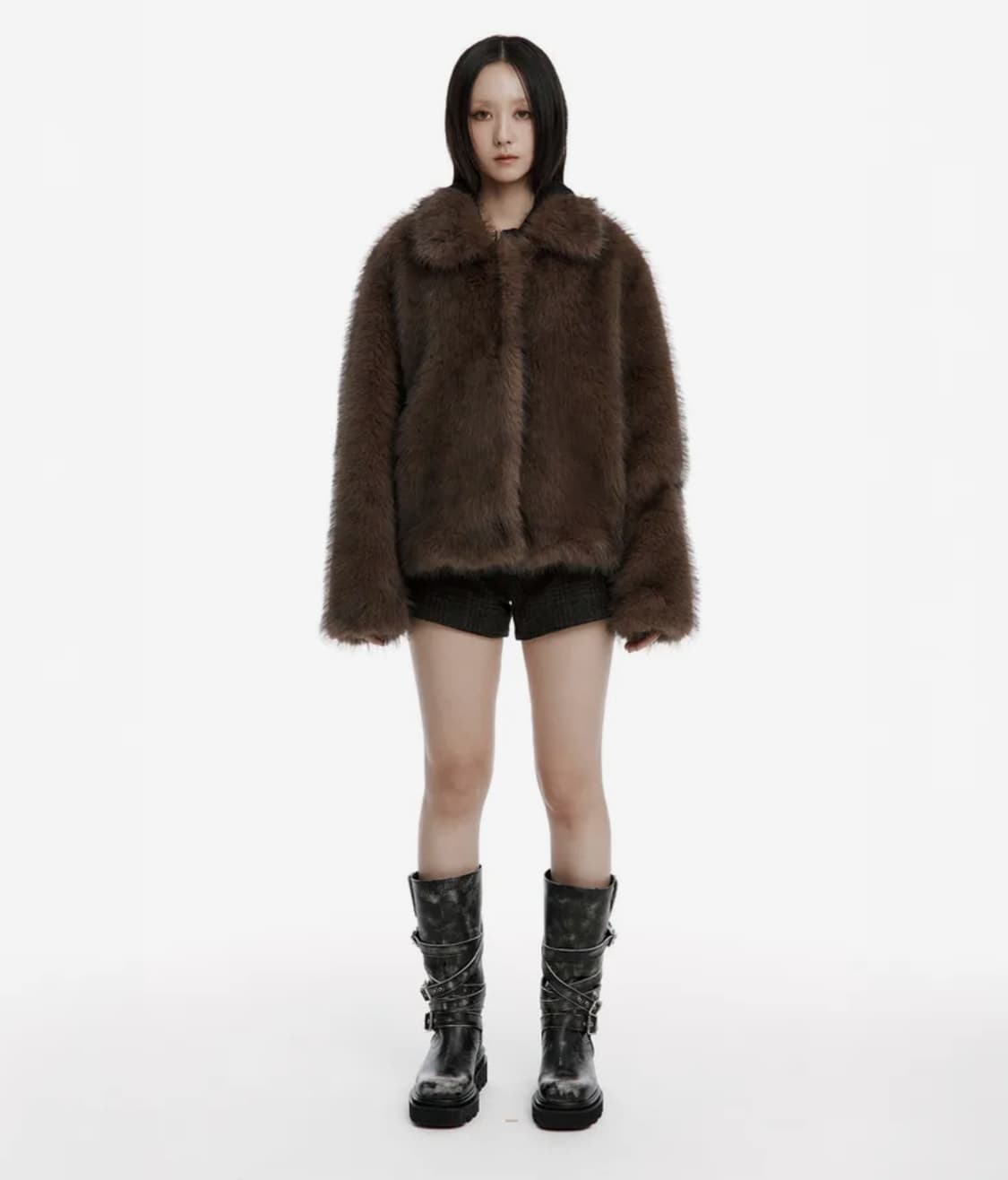 러프넥 모카 퍼자켓 s 상품이미지5