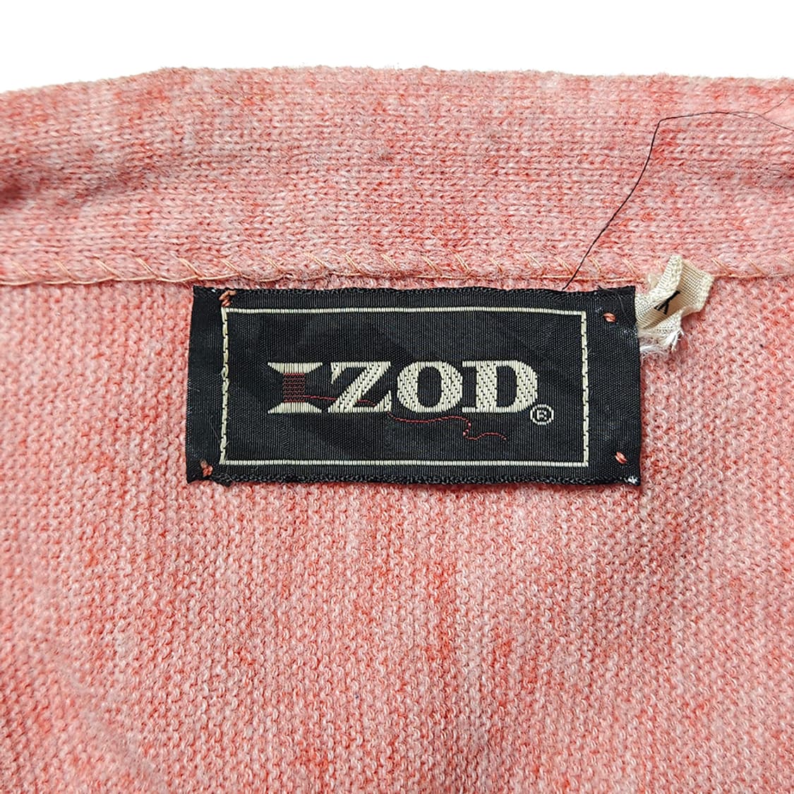 90s USA 빈티지 IZOD 핑크 니트 가디건 상품이미지3