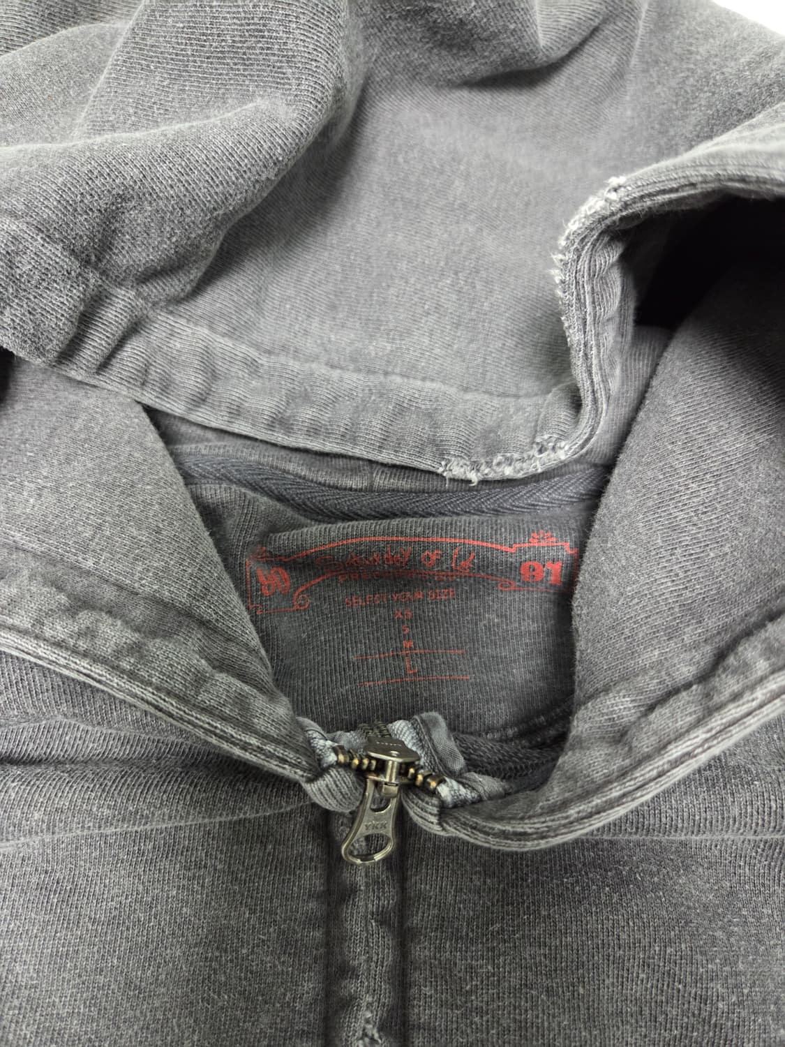 STU 워싱 후드 집업 상품이미지5