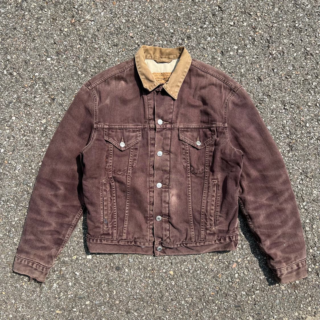 90‘s Levi’s 70614-77 패디드 보로 데님 자켓 상품이미지2
