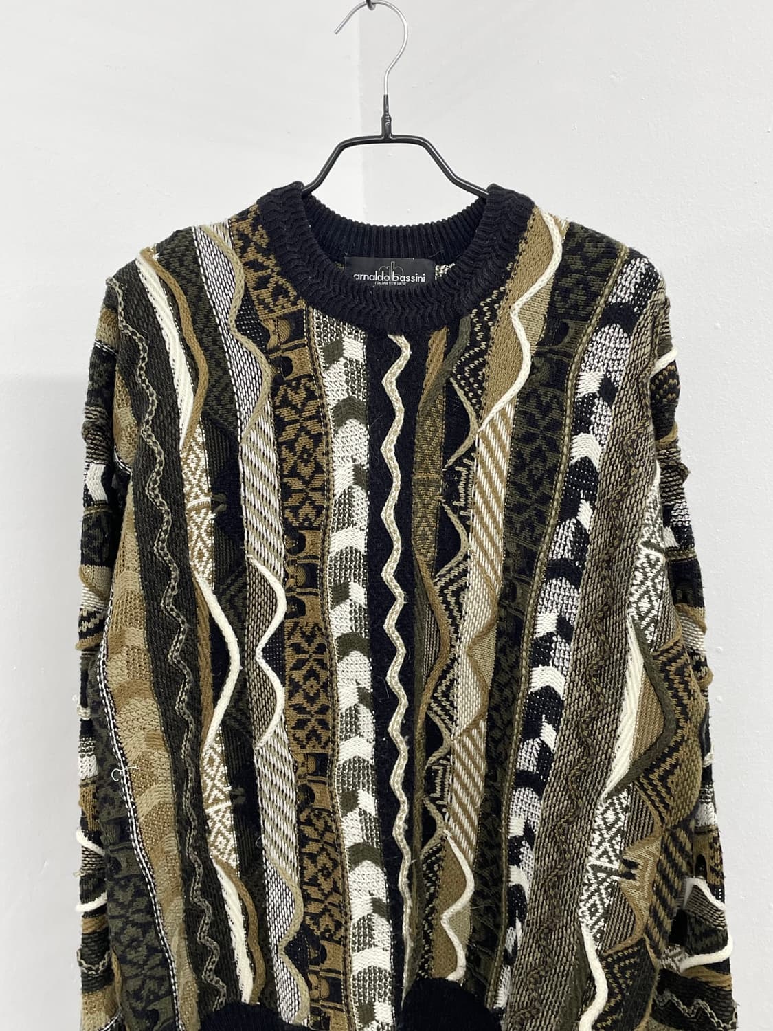 브라운 그런지 케이블 니트  상품이미지5