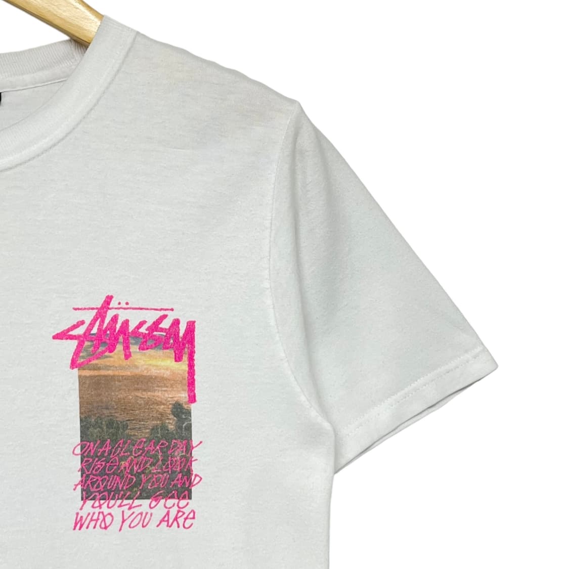 스투시 Stussy 라구나 비치 반팔 티셔츠 화이트 상품이미지4