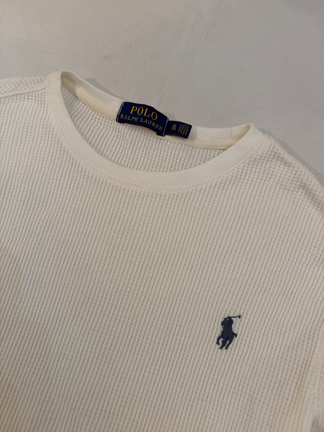 폴로 랄프로렌 와플 써멀 롱슬리브 긴팔티 화이트 상품이미지2