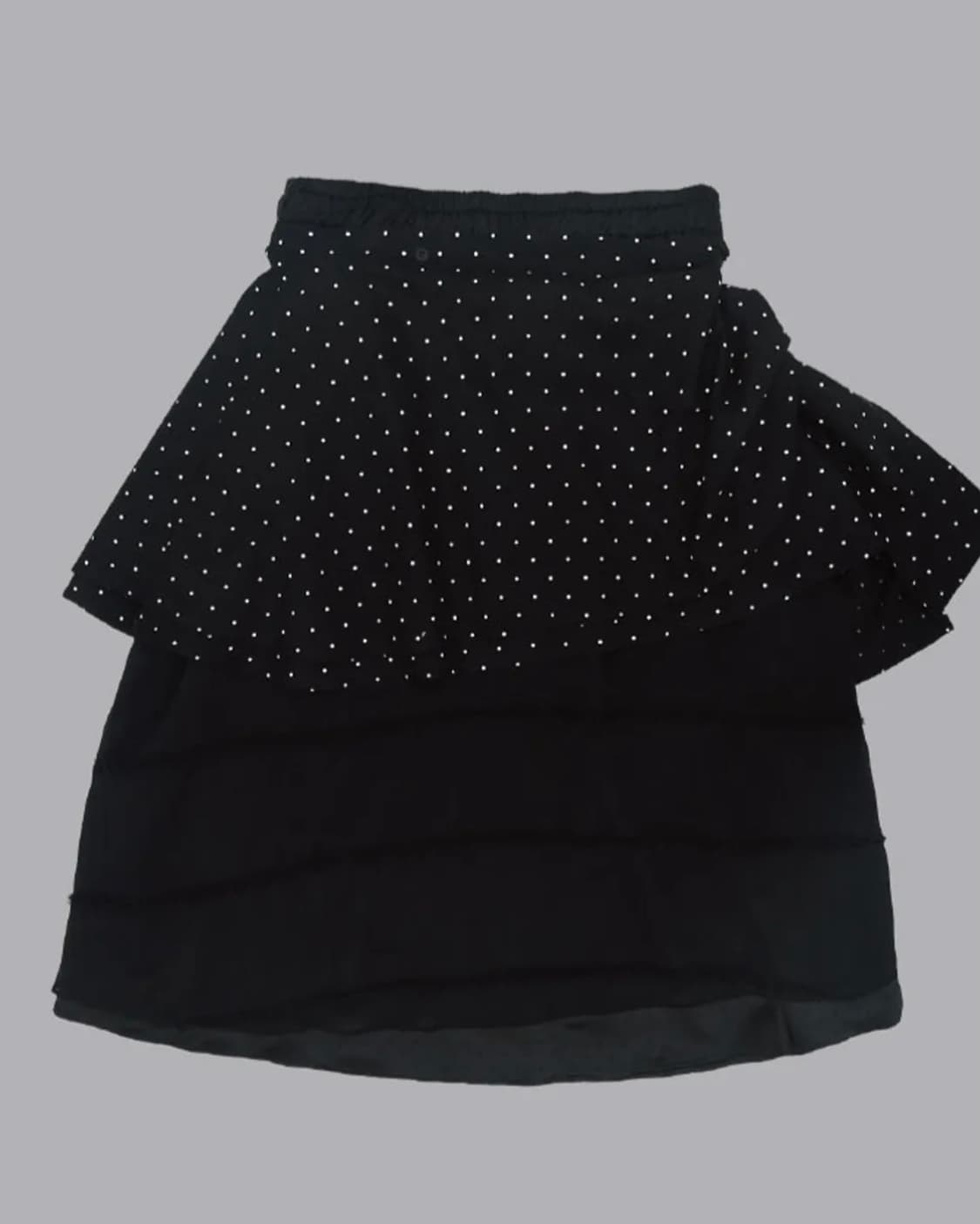 더뮤지엄비지터 CHIFFON DOT SKIRT_BLACK 상품이미지2