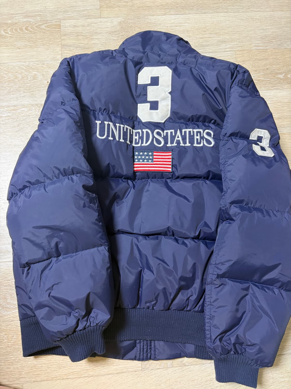 폴로 빅포니 성조기 패딩 네이비 M 상품이미지5