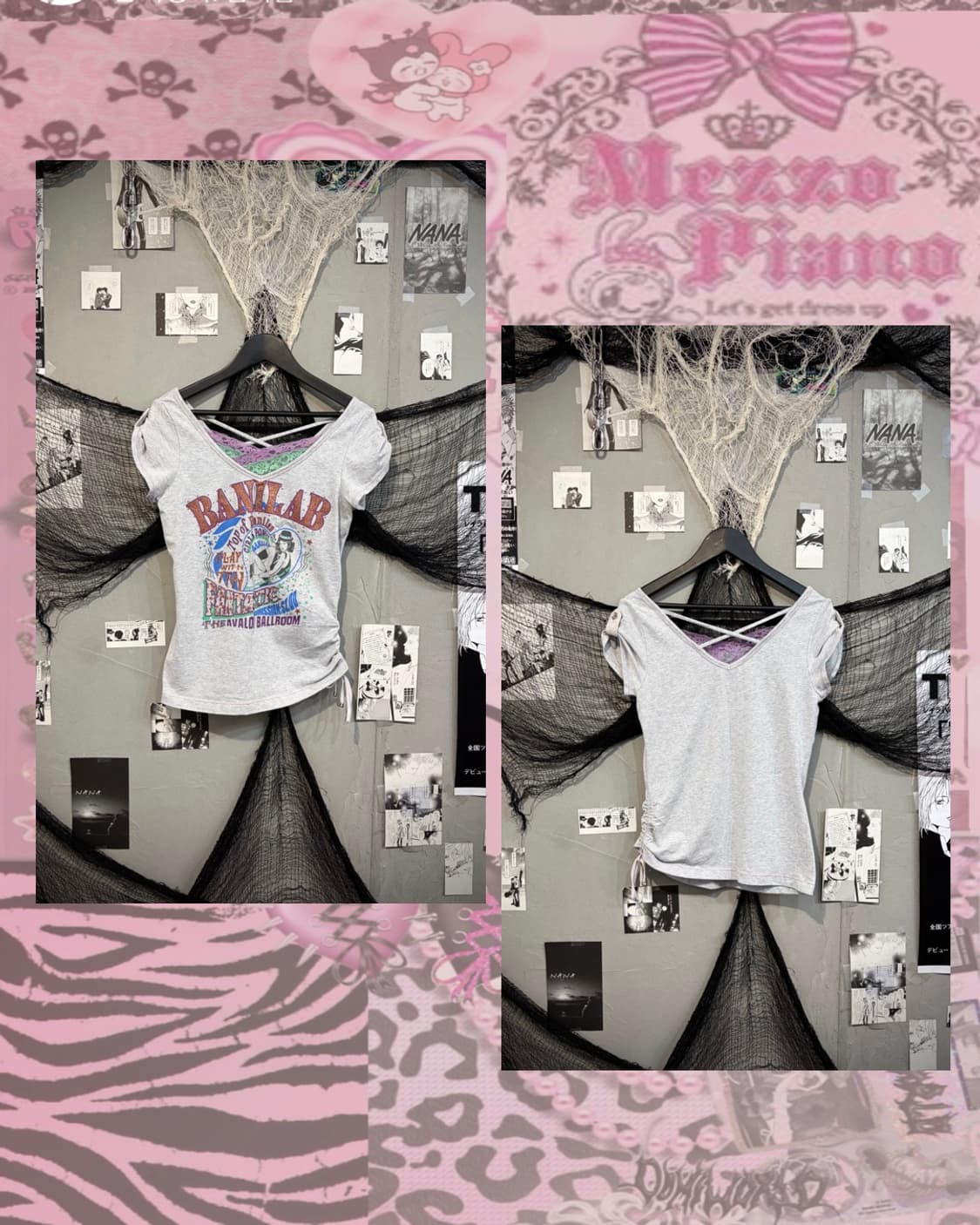 00's Glitter lace Cross back strapsleeve 상품이미지2