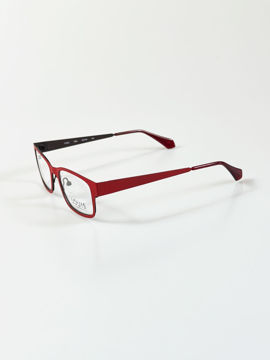 유럽제 LOUIS BELGIUM 레드 메탈 스퀘어 빈티지 안경 상품이미지3