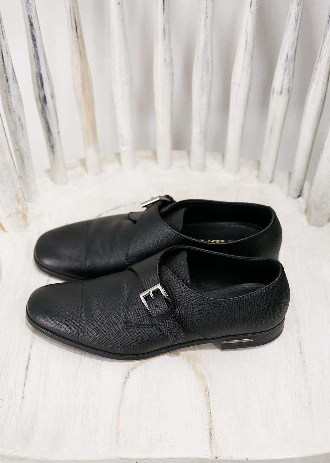 Saffiano Leather Monk Strap Shoes 상품이미지1