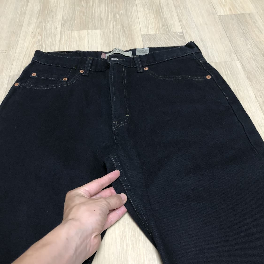 (31) 00's 리바이스 Levi's 505 레귤러핏 블랙 흑청 데님 상품이미지6