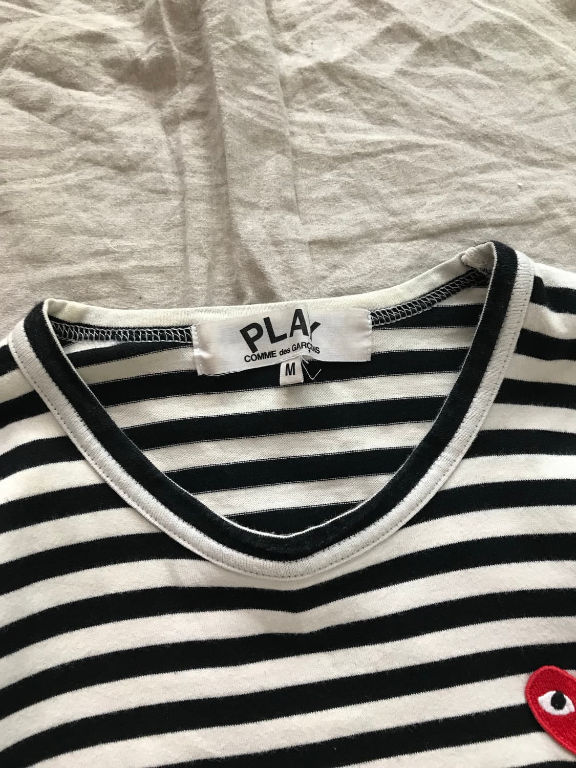 꼼데가르송 여성 레드와펜 스트라이프 롱슬리브티 상품이미지7