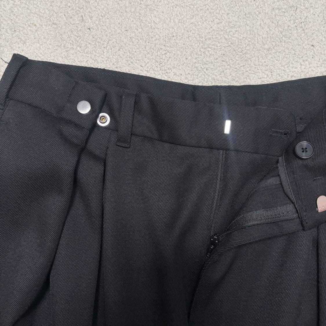 INSILENCE 와이드 울 팬츠 블랙 S 상품이미지4