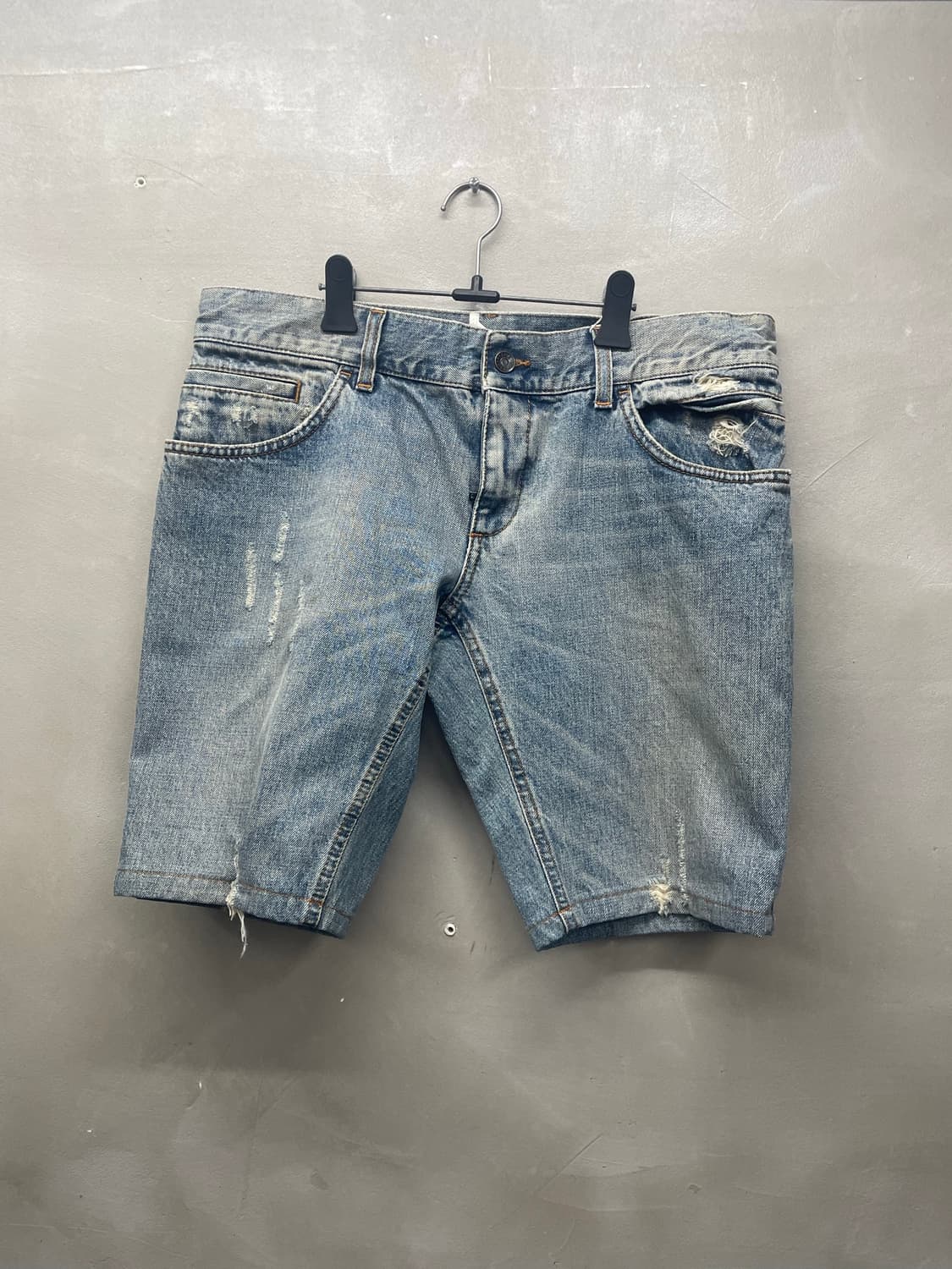 돌체 청바지 반바지 빈티지 워싱 데미지36 상품이미지1