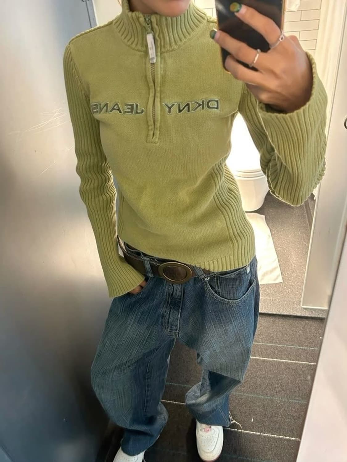 DKNY JEANS 하프집업 니트 y2k 상품이미지6