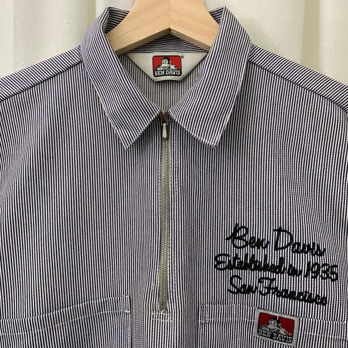 벤데이비스 스트라이프 반집업 자켓 상품이미지2