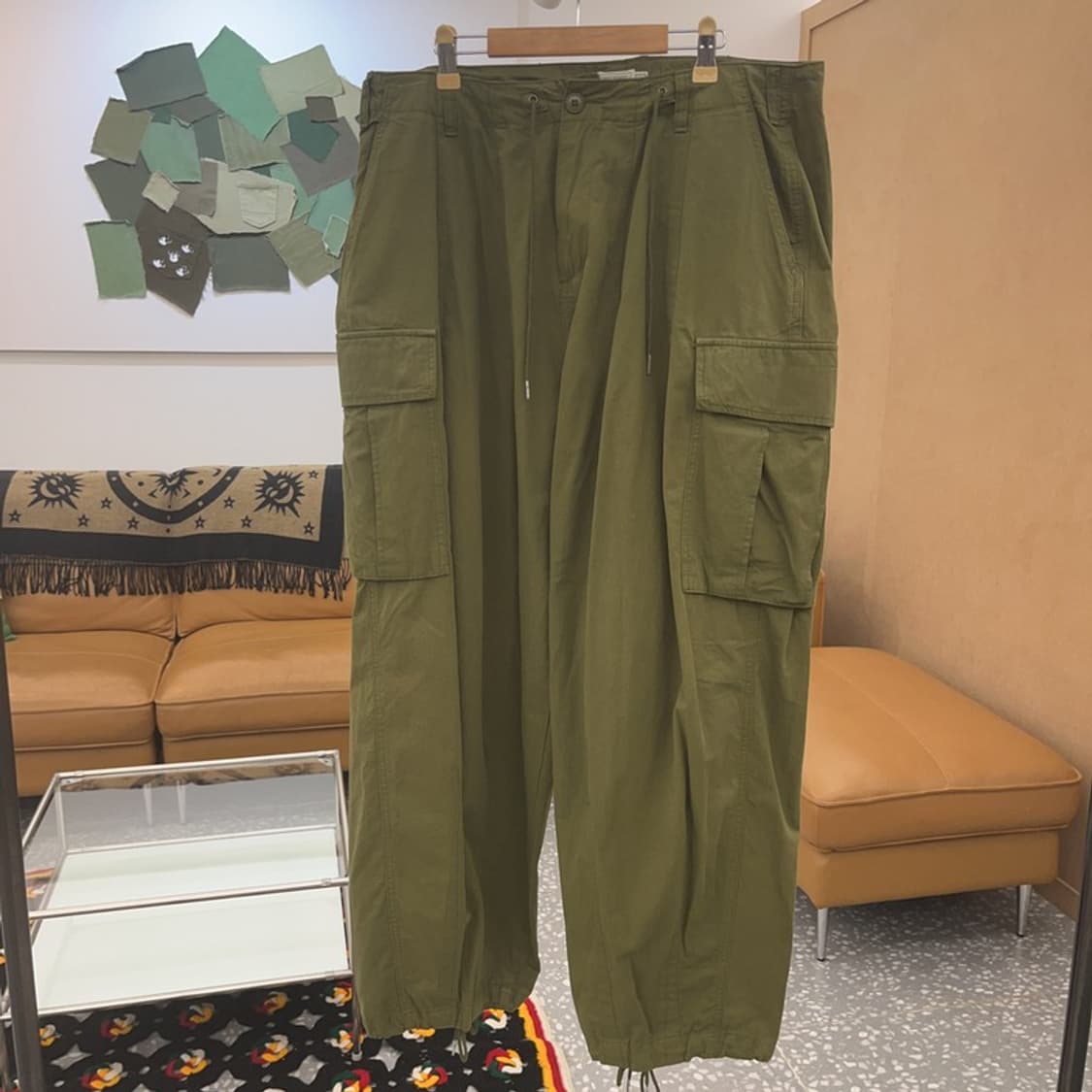 빅유니온 빈티지 힙합 오버사이즈 와이드 카고 팬츠 L C06512 상품이미지3