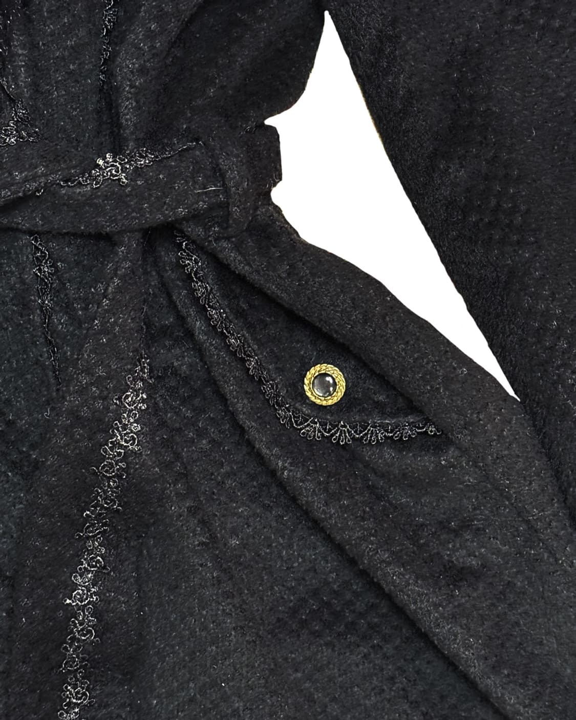 axes femme 블랙 고스로리 A라인 코트 상품이미지2