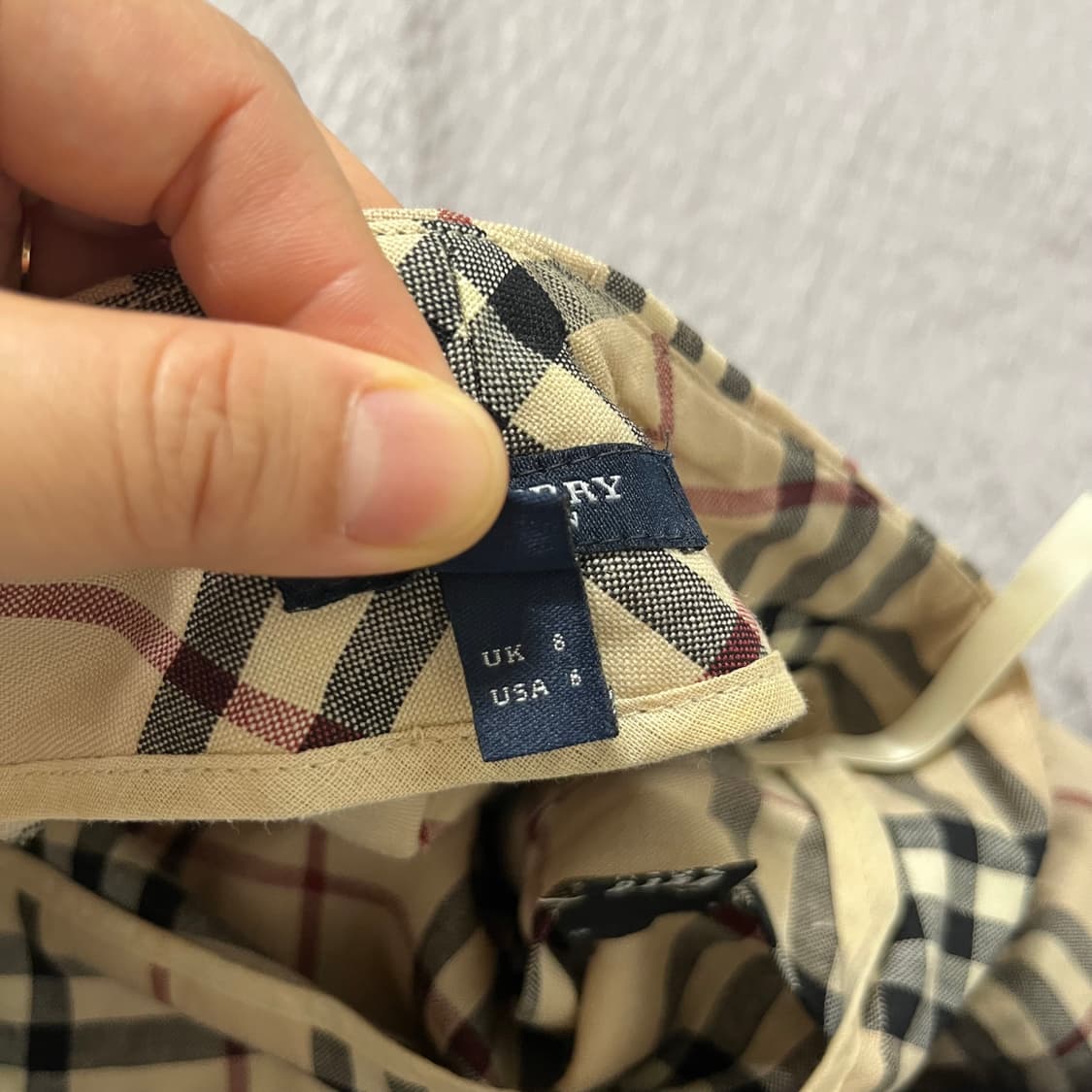 버버리 체크 랩 스커트 uk8 상품이미지5