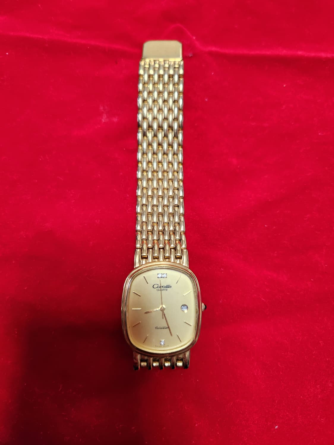 빈티지 Corallin 금장 쿼츠 시계 상품이미지1