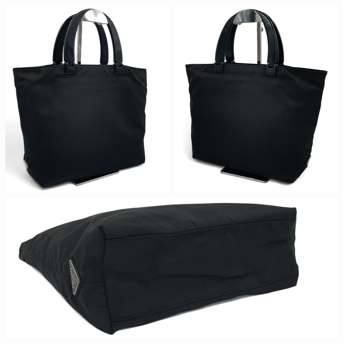 프라다 리나일론 블랙 플라스틱 핸들 토트백 상품이미지2