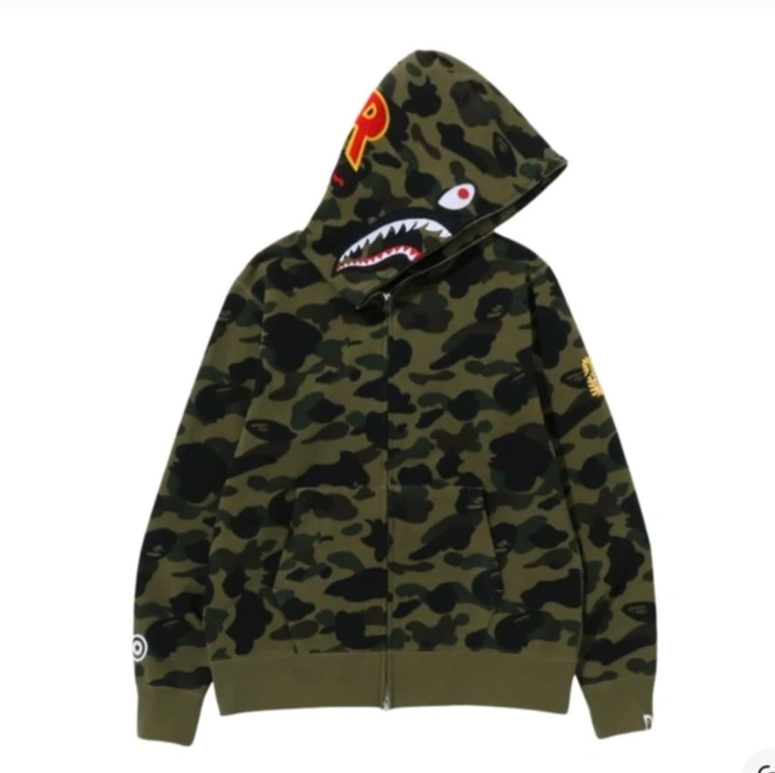 베이프 퍼스트 카모 세컨드 샤크 풀 집 후드 s 상품이미지1