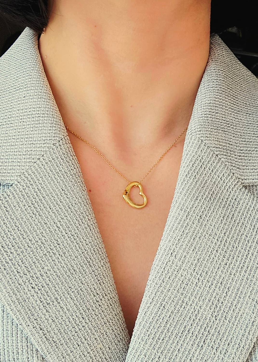 티파니앤코18k 5다이아오픈하트목걸이 정품  상품이미지2