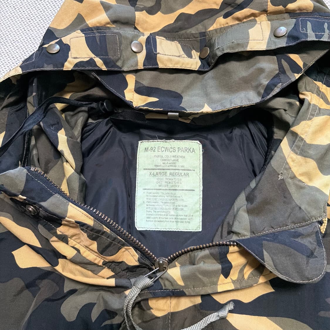 미군 우드랜드 카모 M-92 ECWCS 고어텍스 자켓 상품이미지2