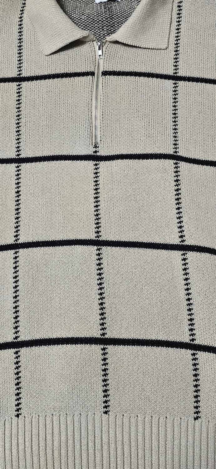 체크 반집업 카라 니트 100 상품이미지5