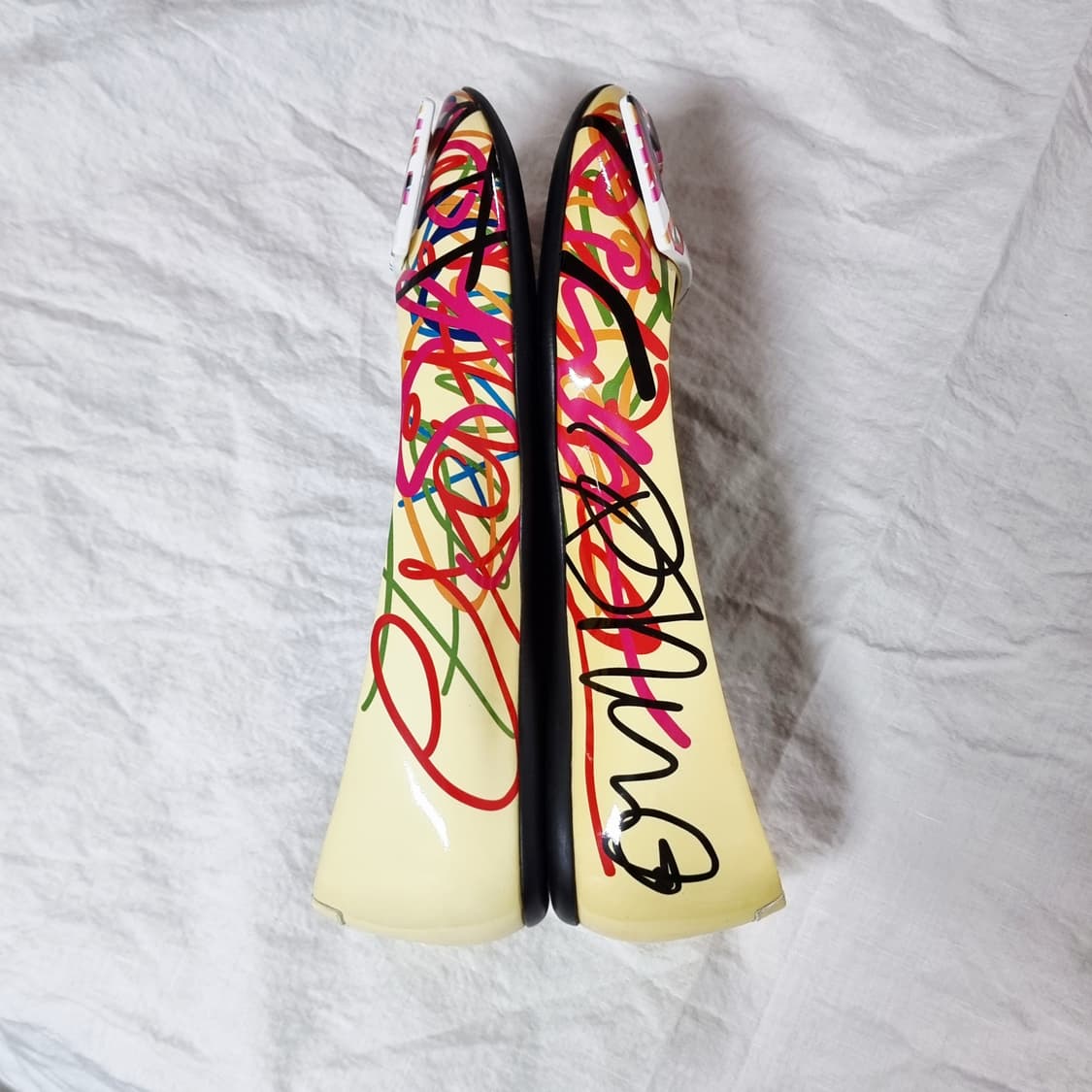 로저비비에 페이던트 레더 그래피티 프린트 한정판 고메틴 플랫슈즈 (37) 상품이미지4