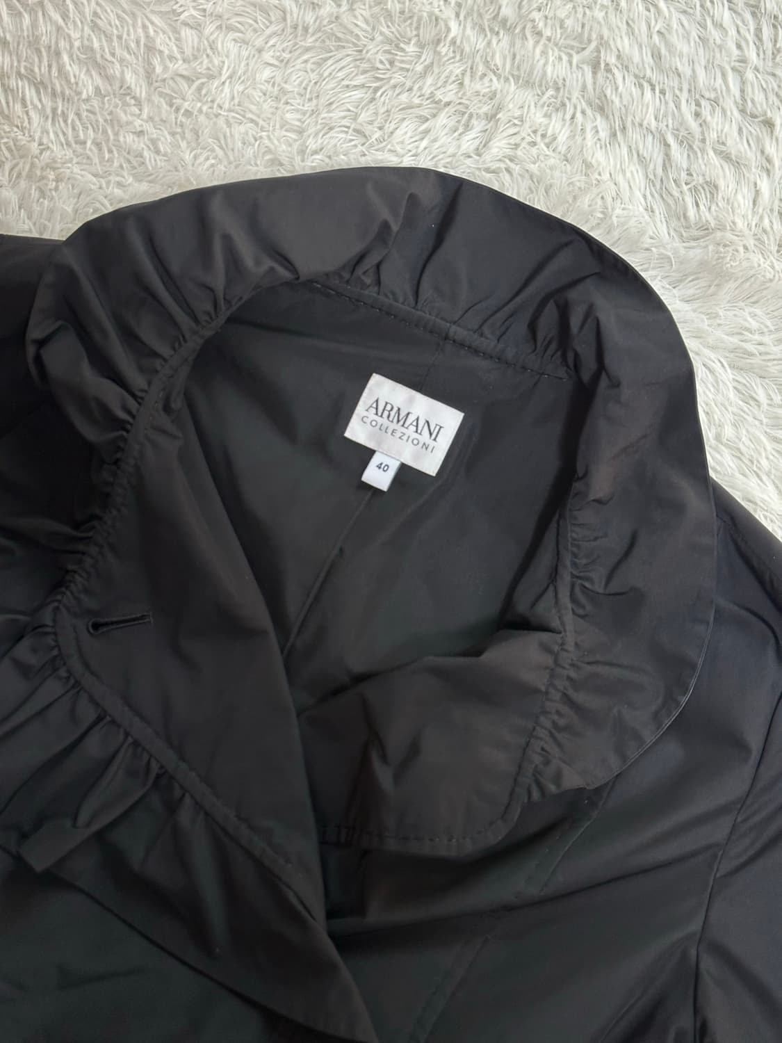 아르마니 콜레지오니 블랙 트렌치 코트 40 상품이미지5