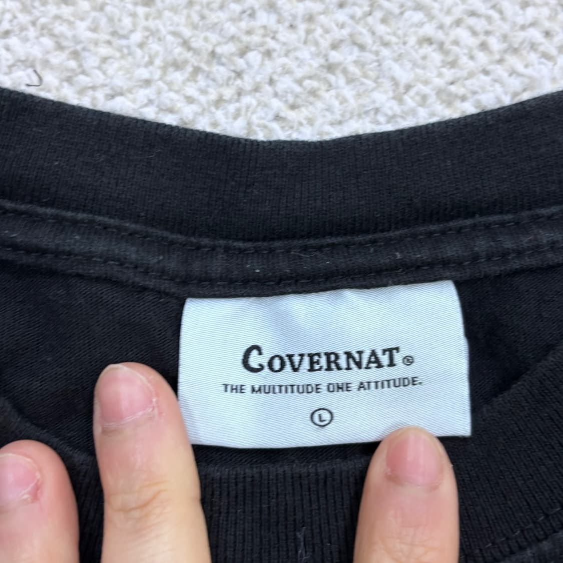 L 커버낫 스몰로고 반팔 티셔츠 0409E 상품이미지3