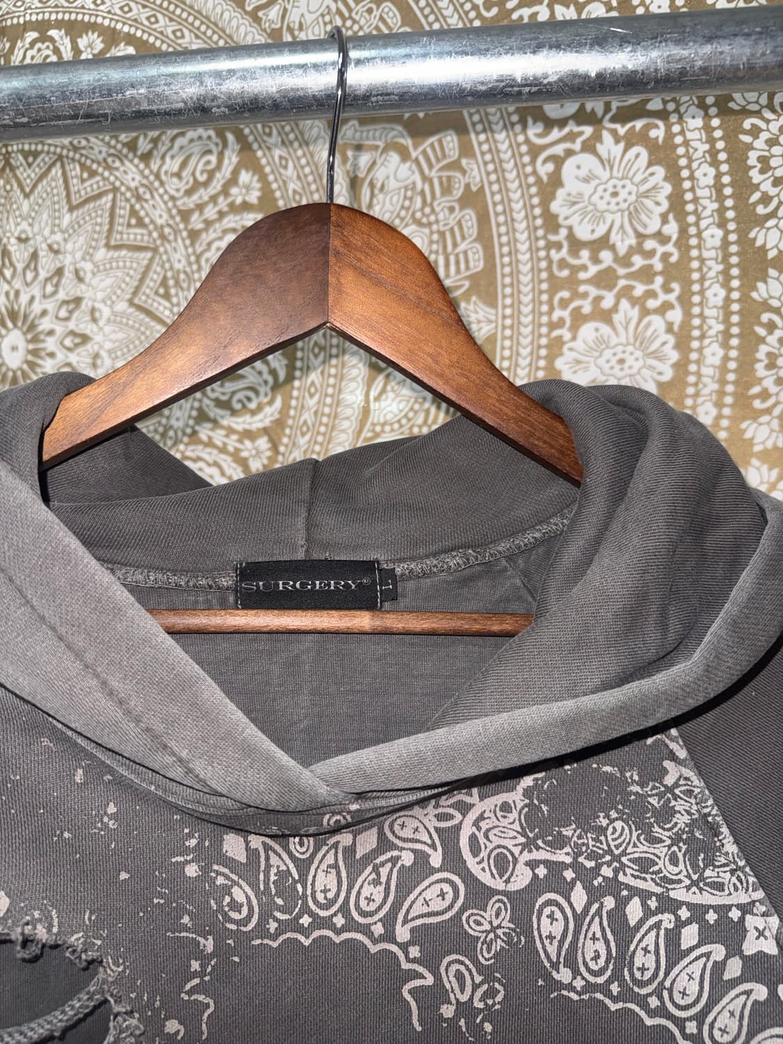 Surgery 써저리 페이즐리 피그먼트 후드티  상품이미지5