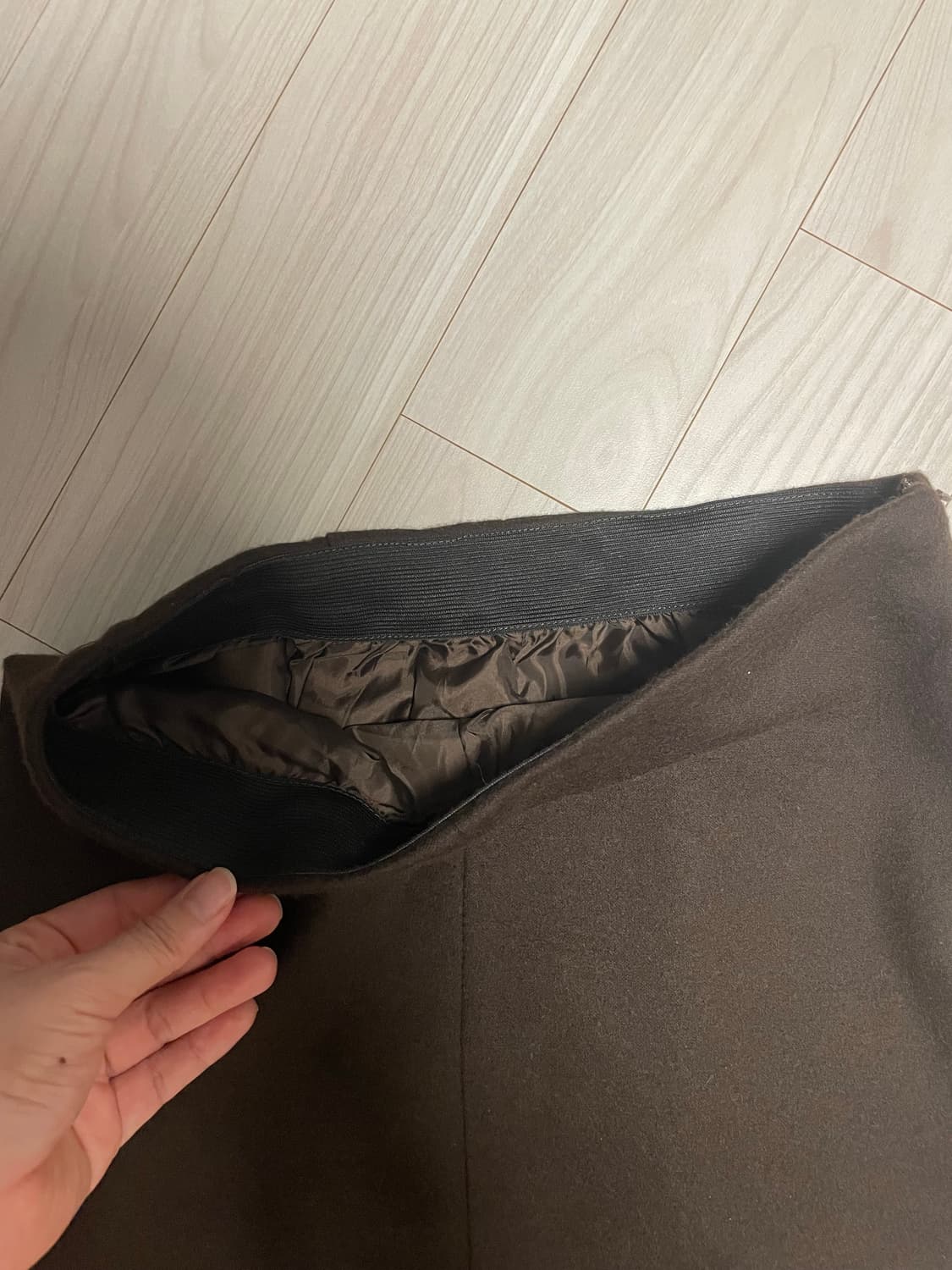 일본 빈티지 울혼방 H라인 스커트 상품이미지3