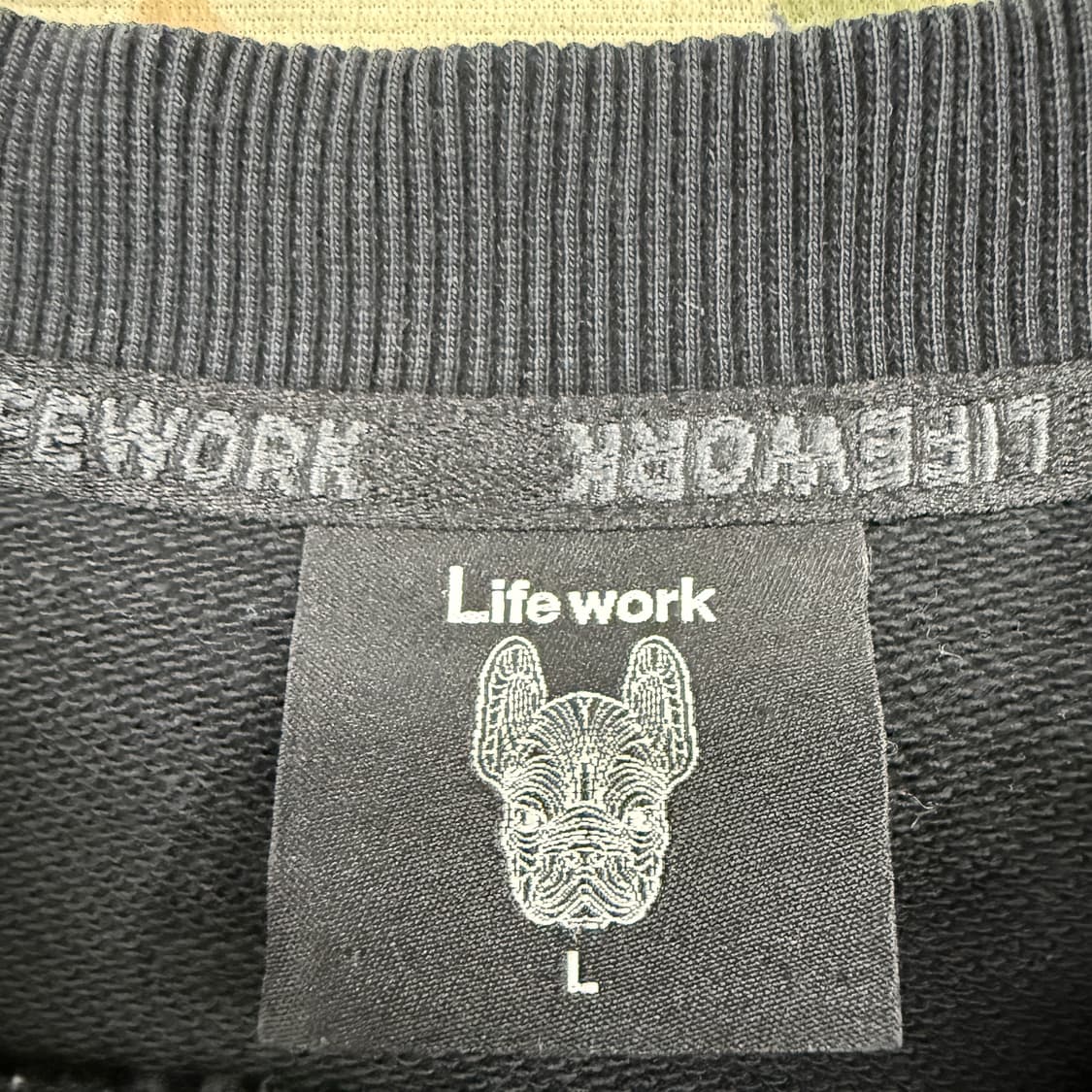 (L)라이프워크 Lifework 빅로고 맨투맨(블랙) 상품이미지2