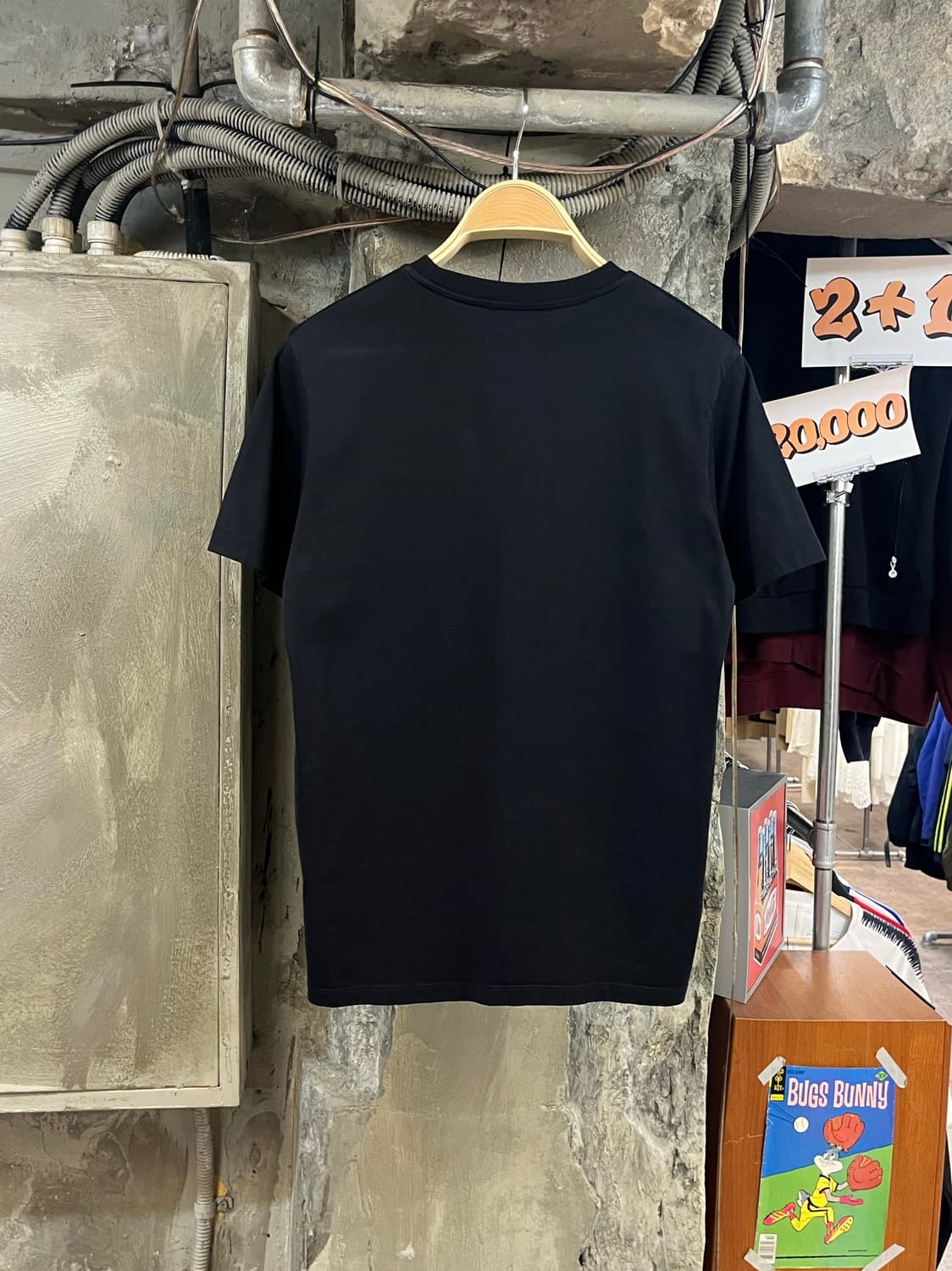 프라다 베이직 반팔티 블랙 M #csz3727 상품이미지2