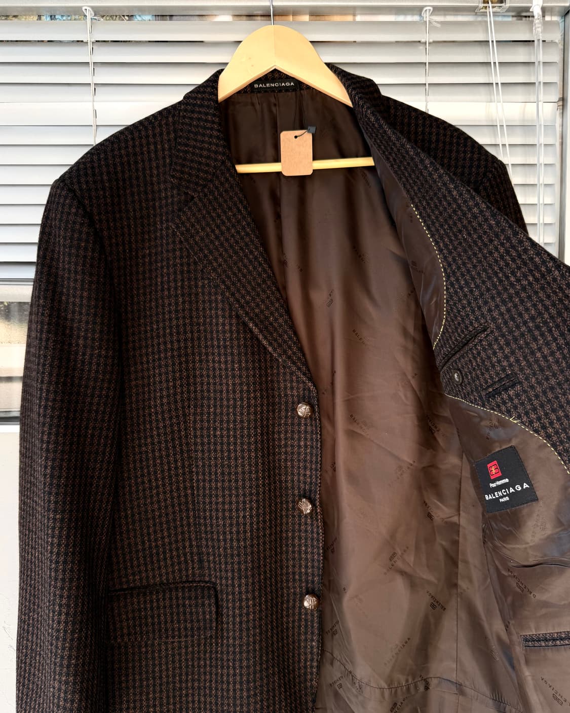 BALENCIAGA 90s brown check blazer 상품이미지6