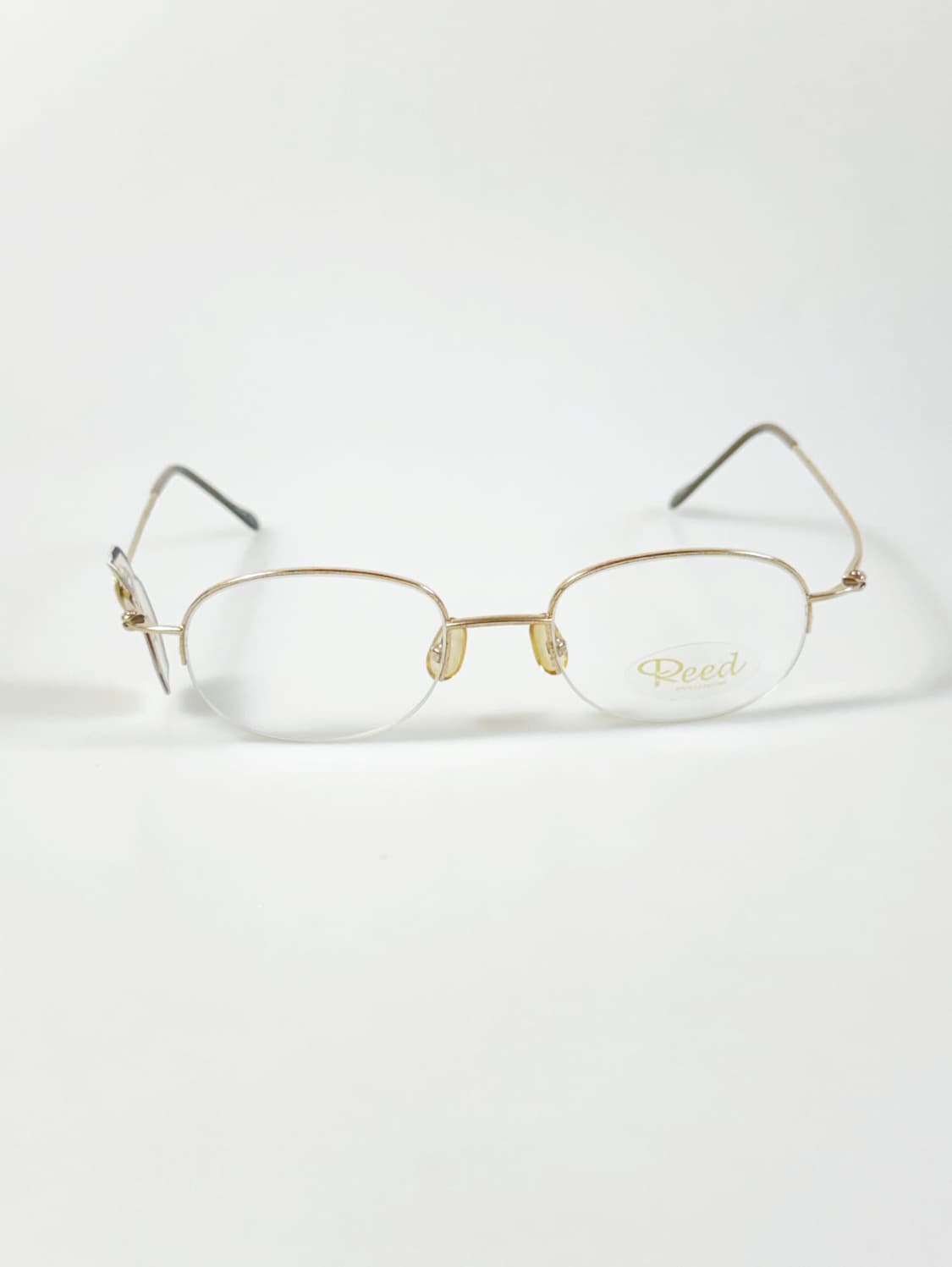 REED EYEWEAR 골드 반무테 스퀘어 빈티지 안경 상품이미지2