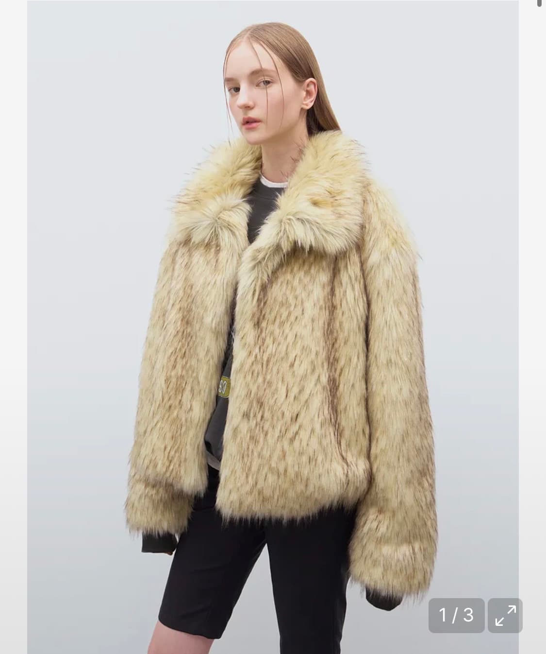 레이브 믹스 퍼 자켓 브라운 상품이미지5