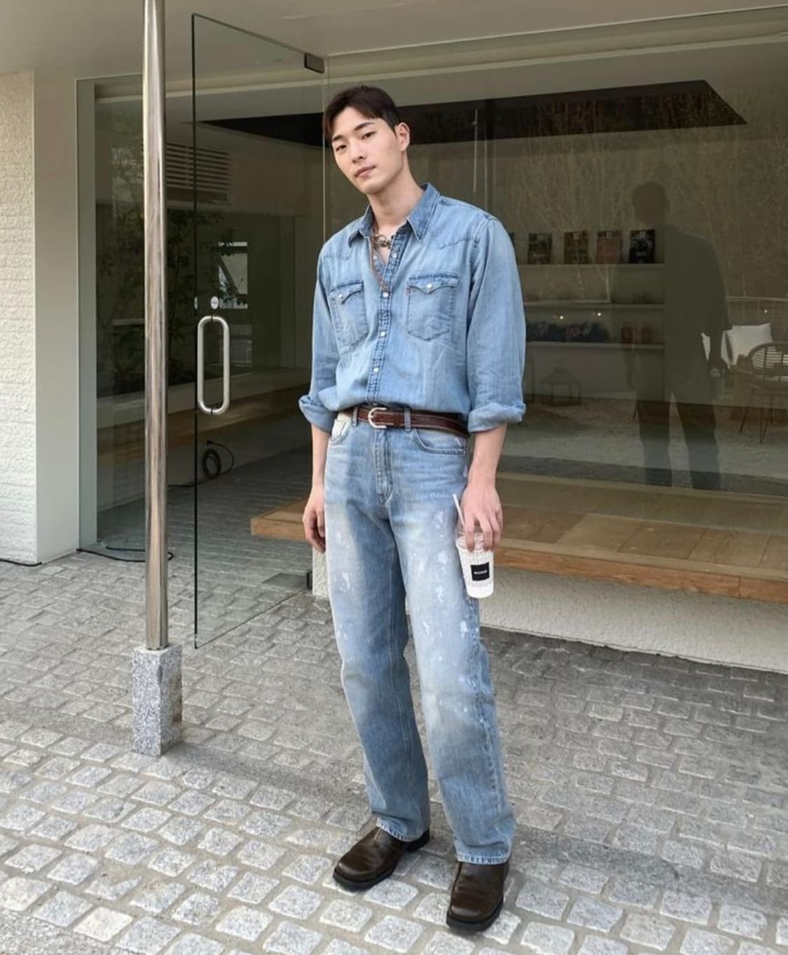 Lee 리 빈티지 웨스턴 데님셔츠 상품이미지3