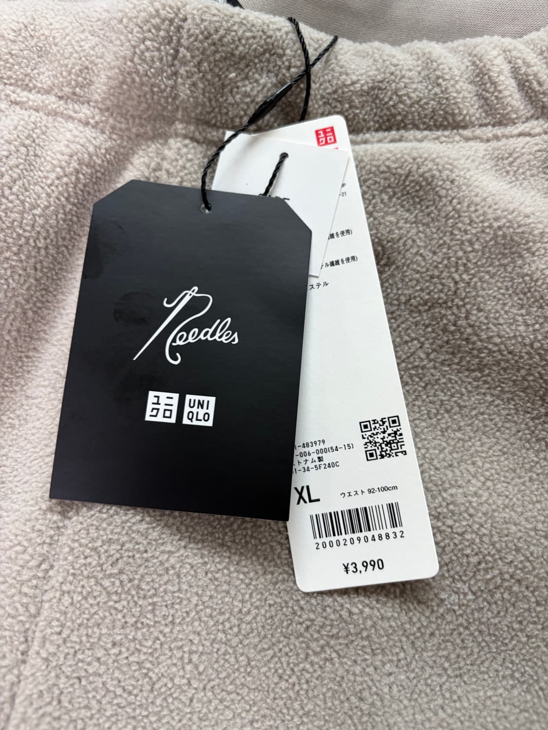 유니클로 니들스 플리스 팬츠 베이지 xl 상품이미지3