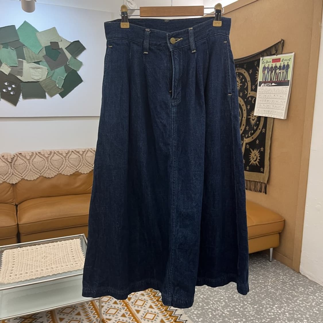 LEE 리 캐주얼 빈티지 모리 플레어 데님 롱스커트 S C10807 상품이미지3